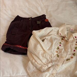 Gymboree Cream and Brown Kids Matching Set